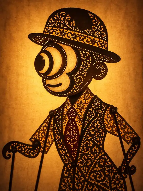 Wayang Kulit shadow-puppet treatment of the original character