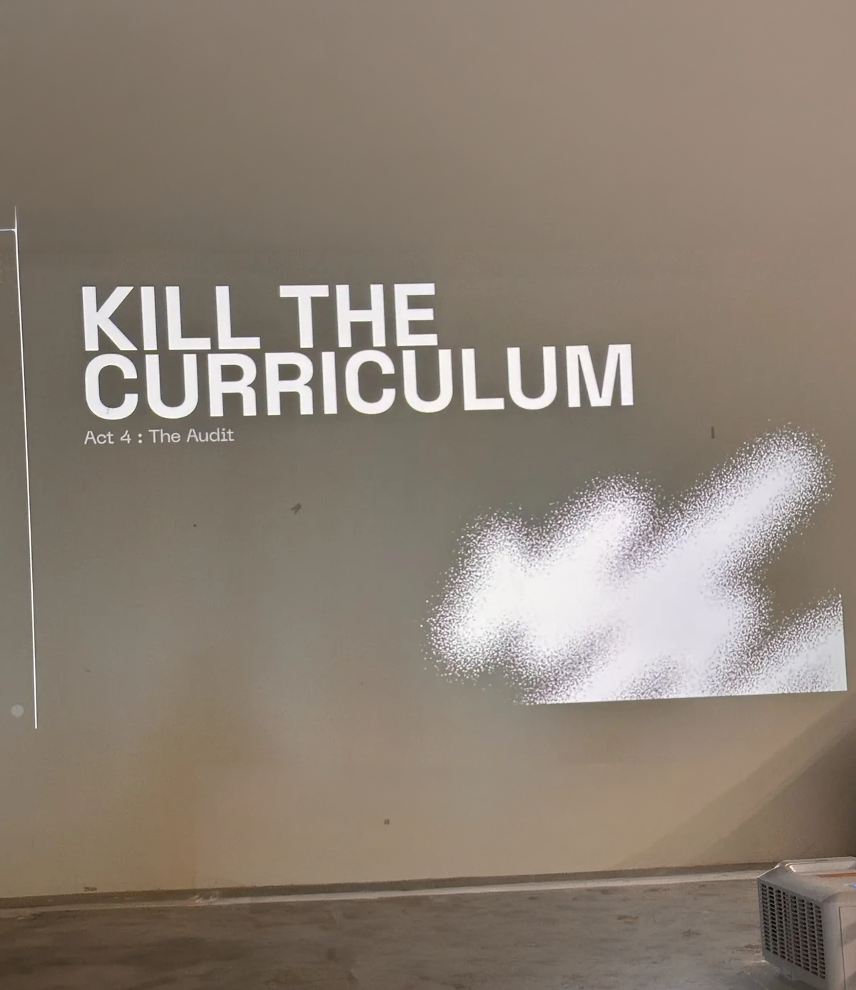 Curriculum audit wall used during The One Academy advisory workshop