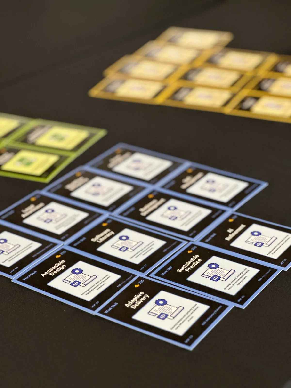 Skills cards used for The One Academy future-ready creative curriculum planning