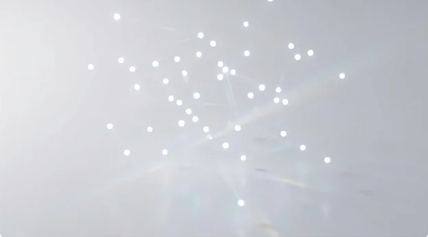 Scattered points of light with no clear centre