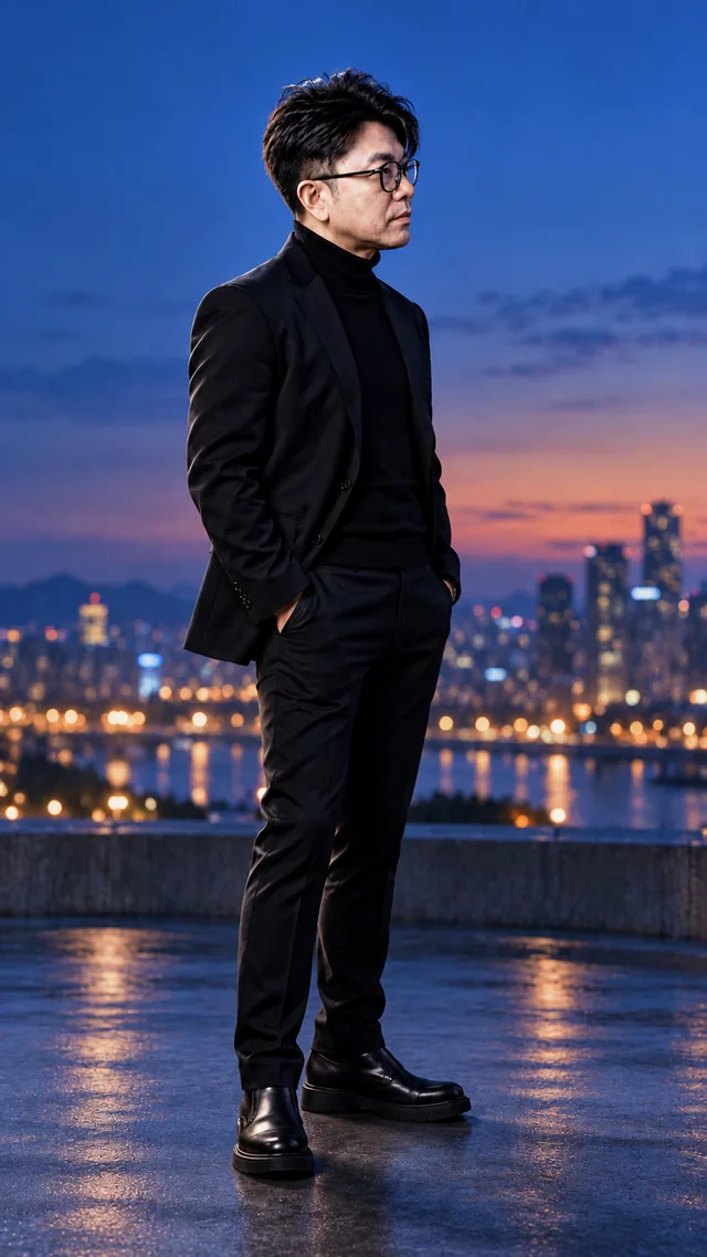 Blue-hour lighting treatment